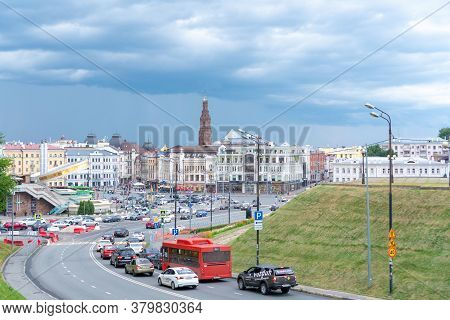 Kazan City Center. View From Above. Russia, Tatarstan, July 21, 2020.