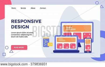 Responsive Design Concept Campaign For Web Website Home Homepage Landing Page Template Banner With F