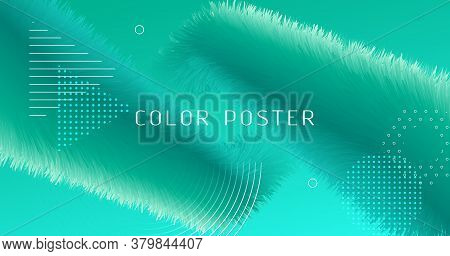 Blue Gradient Fluid. 3d Abstract Motion. Graphic Wallpaper. Vector Trendy Gradient Fluid. Creative W