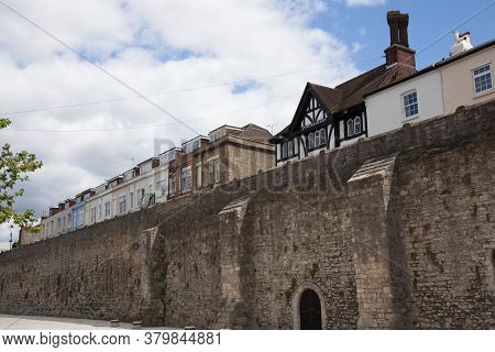 Houses Of The Historical Town Wall In Southampton, Hampshire, Uk, Taken 10th July 2020