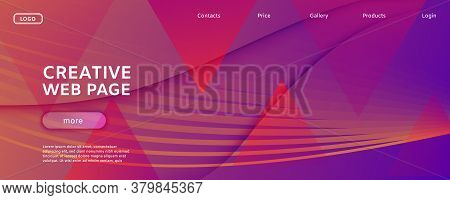 Abstract Fluid Background. 3d Geometric Flyer. Flow Shapes Poster. Purple Abstract Fluid Background.