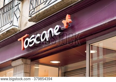 Bordeaux , Aquitaine / France - 08 04 2020 : Toscane Text Logo And Sign Of  Woman Armand Thierry Bou