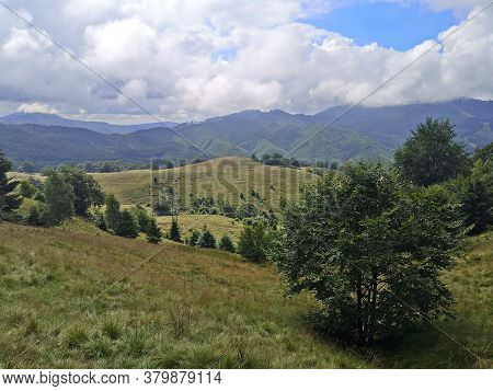 Mountain Landscape With Clouds - Gutai Mountains , Maramures, Creasta Cocosului, Cock\'s Comb