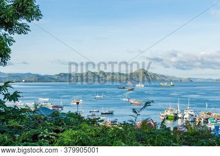 A View Over Labuan Bajo Harbour And Palua Karawo In Early Morning, Flores Indonesia