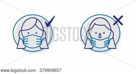 Simple Vector Linear Icons Associated With Safety Instructions During A Coronavirus Pandemic.