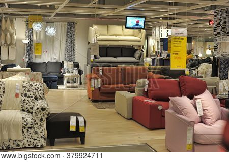 26,12,2013 Russia, St. Petersburg  A Sample Of The Interior In Ikea Store, Samara. Ikea Was Founded 