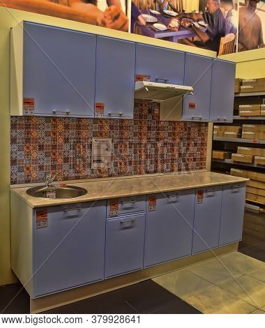 Russia, St.petersburg, 22,07,2017 Kitchen T In The Furniture Store