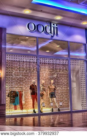 Russia, St. Petersburg 09,03,2015 Oodji Brand Shop In The Shopping Center.\n  Oggi Means Development