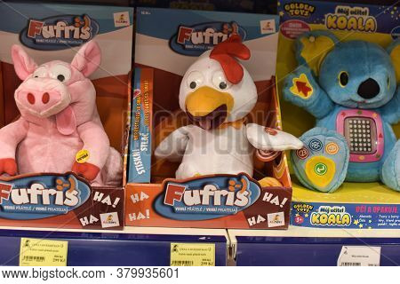 Czech Republic, Prague 15,03,2016 Toys On Shelves In A Children's Store