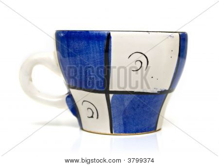 Cup på en hvid