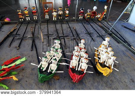 Hoi An, Vietnam, February 24, 2020: Water Puppets From The Hoi An Water Puppet Theater, Vietnam. In 