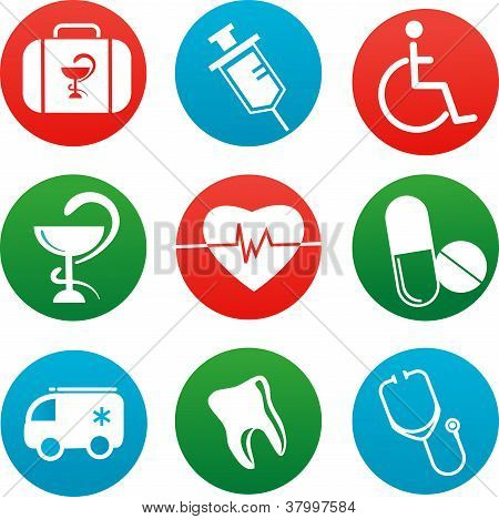background with medicine icons and elements