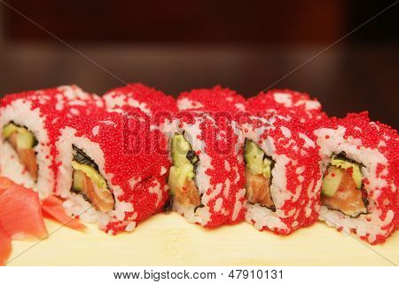 Traditional Japanese Food Roll Sushi