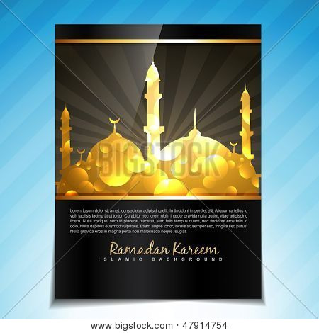 矢量闪亮 eid ul fitar 节日 backgorund