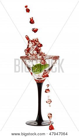 Bicchiere di Martini con una spruzzata di