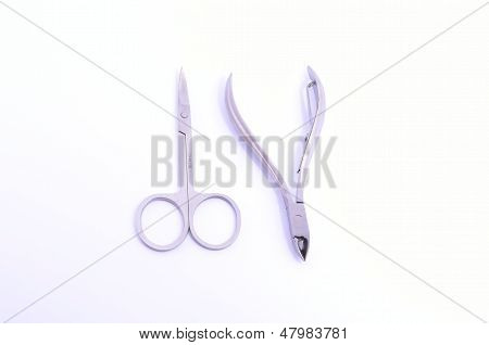 set of tools for manicure