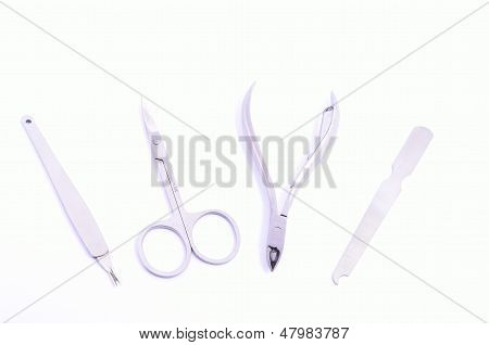 set of tools for manicure
