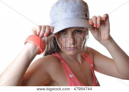 красивая молодая женщина в студии