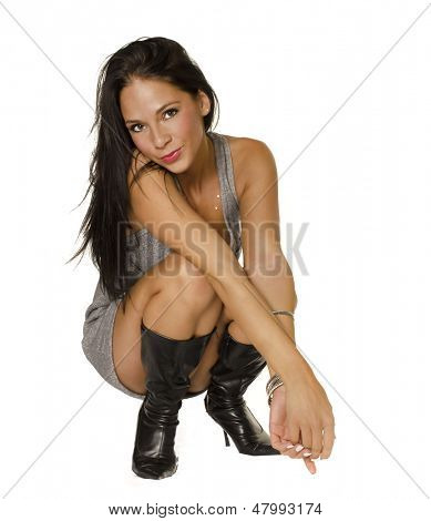 Smukke sexede brunette ung kvinde