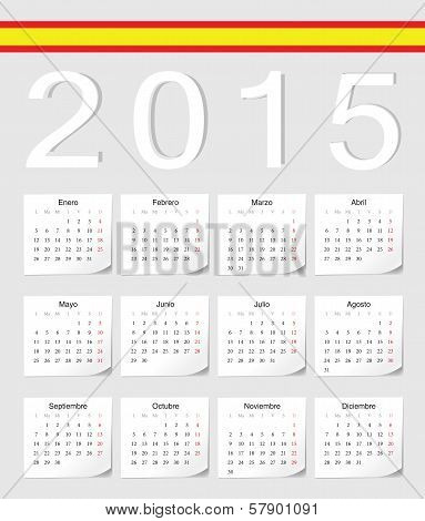 Spanish 2015 Calendar