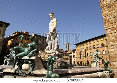 Fountain Of Neptune In Florence
