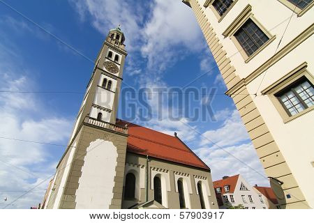 Old Town Center Of Augsburg With St. Peter