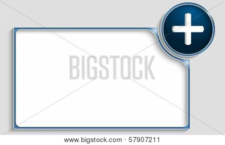 Frame Plus Text Blue Text Frame Plus Vector & Photo (Free Trial) | Bigstock