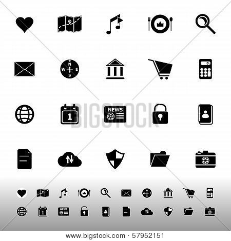 General Application Icons On White Background