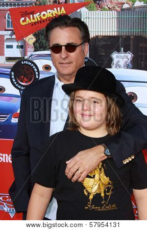 Andy Garcia and son Andrew Adrian Garcia at the Grand Opening of 