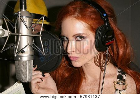 Phoebe Price  at a recording session for the book on tape of 