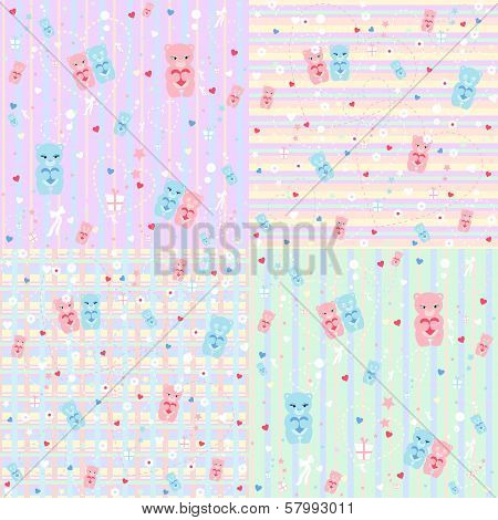 Pattern with cubs.