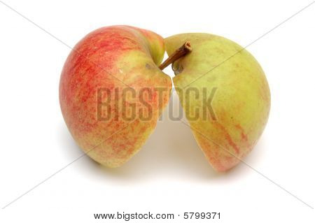 zwei Apple Hälften