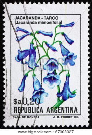 Postage Stamp Argentina 1983 Blue Jacaranda, Sub-tropical Tree