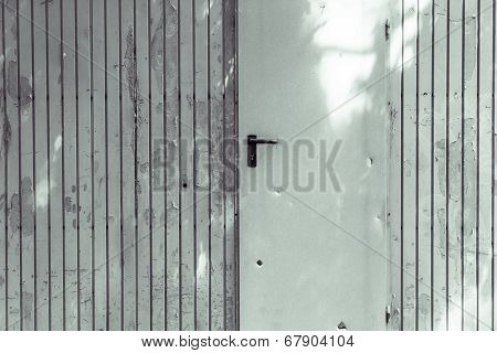 Entrance Of An Old Construction Trailer