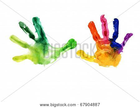 watercolor handprint