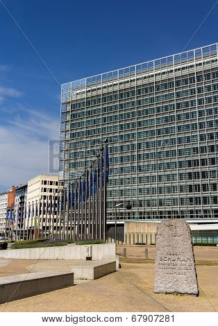 Berlaymont Building Of European Comission In Brussels