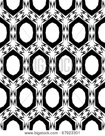 Abstract, black and white seamless pattern
