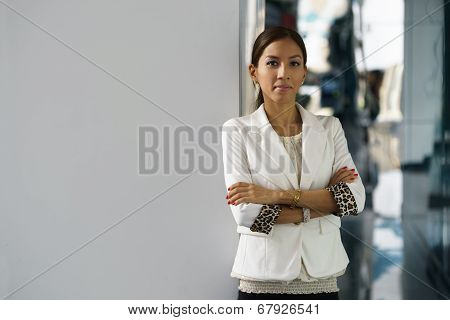 Portrait Of Young Happy Hispanic Business Woman