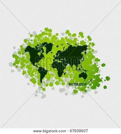 World map. Vector Illustration.