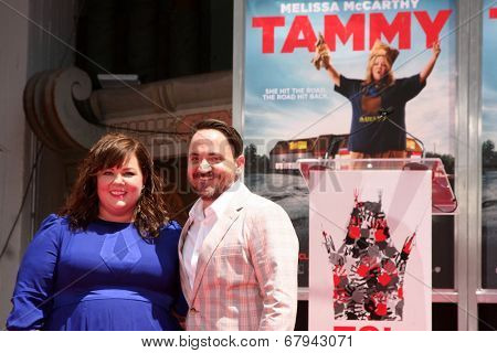 LOS ANGELES - JUL 2:  Ben Falcone, Melissa McCarthy at the Melissa McCarthy Hand and Footprint Ceremony at the TCL Chinese Theater on July 2, 2014 in Los Angeles, CA