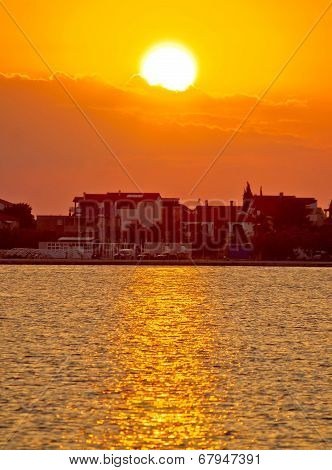 Bibinje Village In Dalmatia Golden Sunset