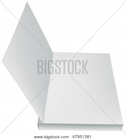 Open book front page paperback isolated
