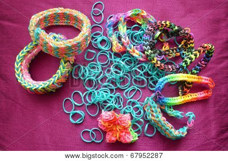 Loom band bracelets