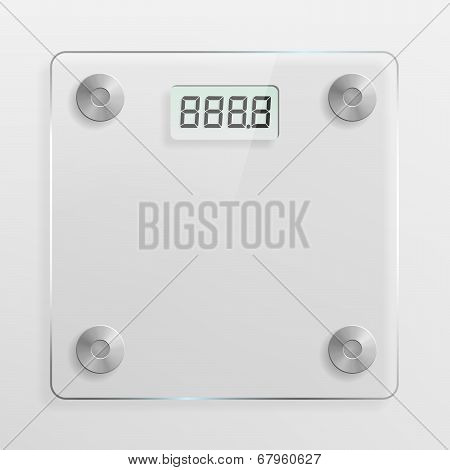 Glass bathroom scale