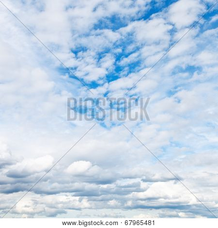 Cumuli White Clouds In Cloudy Sky