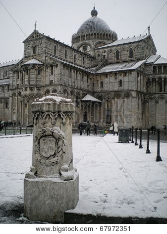 Pisa under the snow