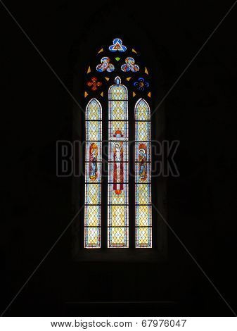 Stained Glass Window In St Mary's Church, Poide