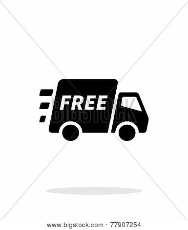 Free delivery support icon on white background.