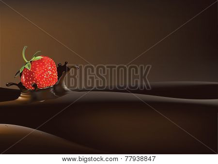 Strawberry in liquid