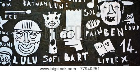 Street art Montreal Bart Simpson